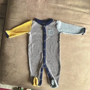 Baby Striped Snap-Up Thermal Sleep & Play Pajamas 6M